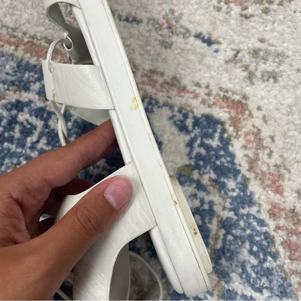 Vince ‘Rockwell’ Gladiator Strappy Slingback Sandal White Size 9.5 Women’s